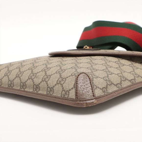 Gucci GG Supreme Neo Vintage Medium messenger Tiger Head PVC and Leather Shoulde - Picture 3 of 11